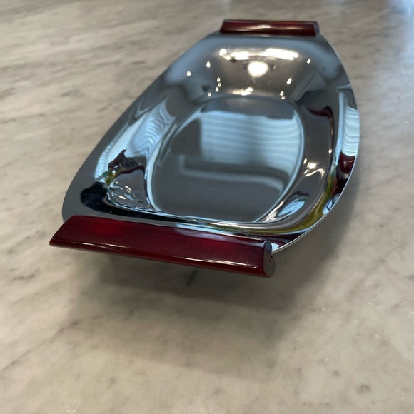 Vintage Mid Century Stainless Steel Serving Tray - Picture 3 of 5